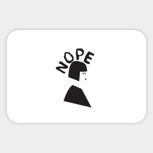NOPE! Girl boss Feminist Silhouette Print Sticker